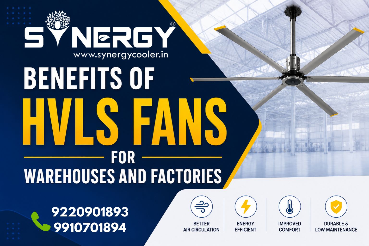 Benefits of HVLS Fans for Warehouses & Factories